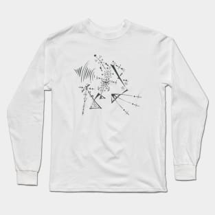 Frequency Unique Black White Abstract Art Long Sleeve T-Shirt